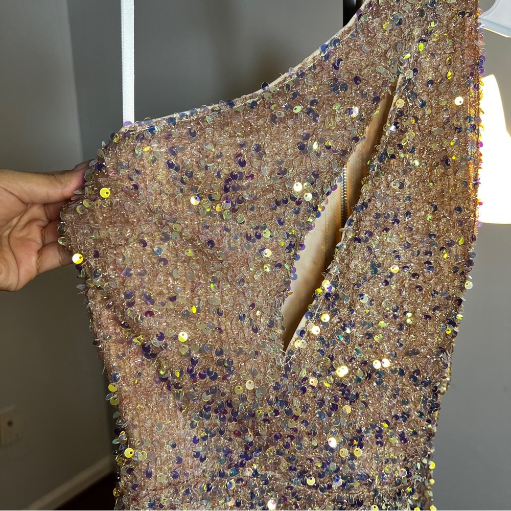 Sequin Dress | Rose Gold | size S | petite